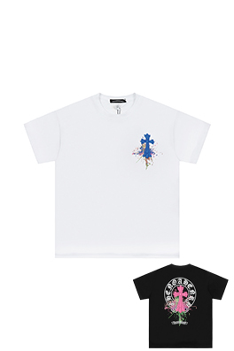クロムハーツ クロス馬蹄インクプリント半袖シャツ