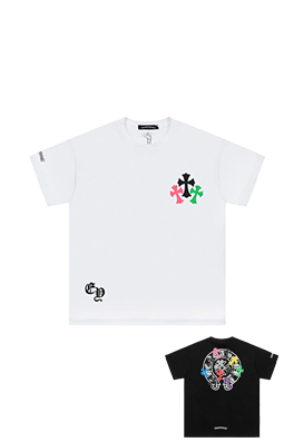 クロムハーツカラークロス立体プリント半袖シャツ