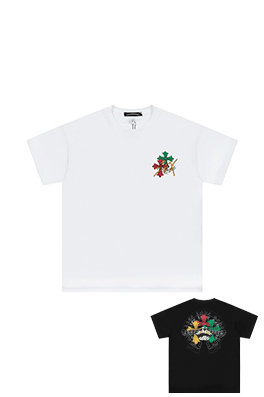 クロムハーツスーパーコピーファッションクロスプリント半袖シャツ
