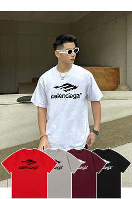 バレンシアガヴィンテージレタープリント半袖Tシャツ