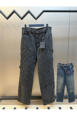 ルイヴィトン エンボス加工のデニムパンツ