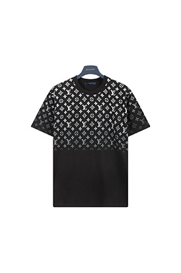 ルイヴィトンコピーグラデーションロゴプリント半袖Tシャツ