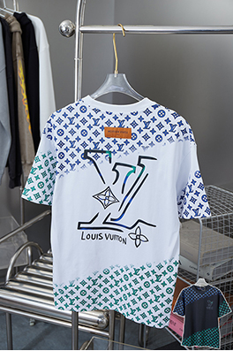 ルイヴィトンウエスタンデニムシリーズフルプリント半袖Tシャツ