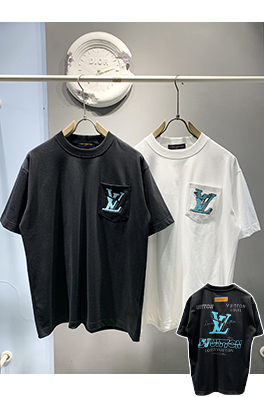 ルイヴィトンポケットロゴ刺繍Tシャツ