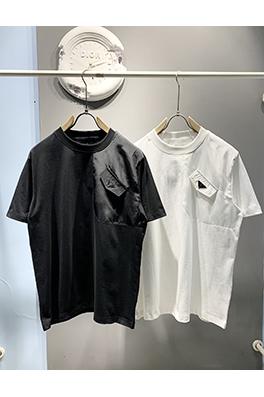 プラダ 新しい針織りステッチポケット半袖Tシャツ