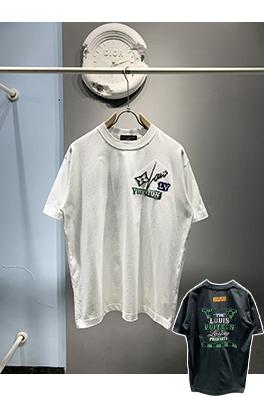ルイヴィトン 新しい立体ゴム刺繍半袖Tシャツ