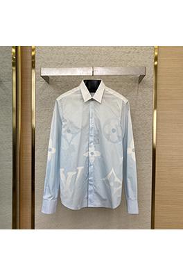 ルイヴィトンコピー 新しいグラデーションプリントラペルシャツ