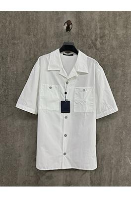 ルイヴィトン シングルボタンエンボス半袖シャツ