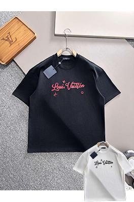 ルイヴィトンコピー 前後ブランドのプレス技術半袖Tシャツ