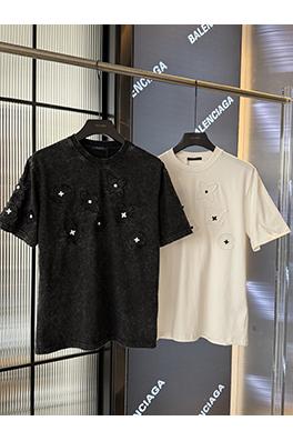 ルイヴィトンロゴパッチ刺繍半袖シャツ
