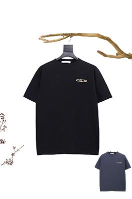 ディオール25ss刺繍文字ロゴ半袖Tシャツ