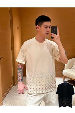 ルイヴィトンスーパーコピーグラデーションダイヤモンドニット半袖Tシャツ