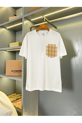 バーバリー 新しいヴィンテージベージュチェック柄ポケット半袖Tシャツ
