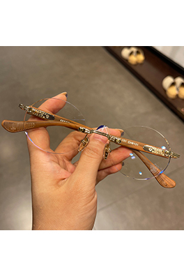 クロムハーツフレームレス円形パンチレトロな王子ミラー