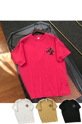 クロムハーツ刺繍落書きプリント半袖Tシャツ