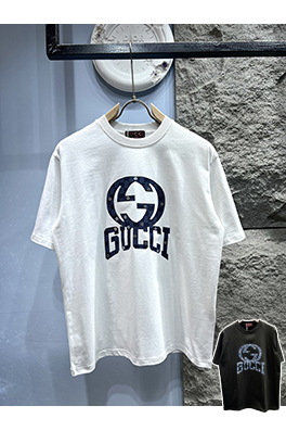 グッチスーパーコピー新しいステッチステッカー半袖Tシャツ