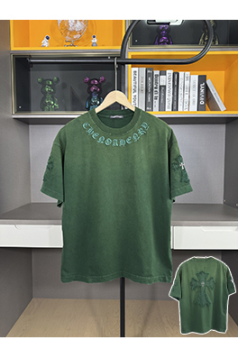 クロムハーツ新しい十字布水洗いスプレー半袖Tシャツ