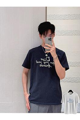 ディオール新しいシリーズfriendタオル刺繍ラウンドネック半袖Tシャツ