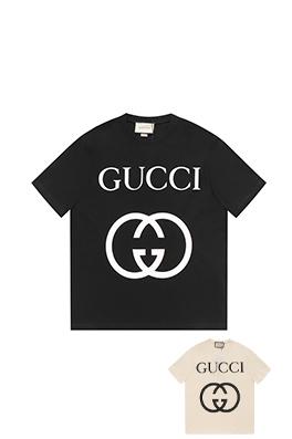 グッチクラシックなダブルリングロゴプリント半袖シャツ
