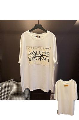 ルイヴィトンスーパーコピーオラクルアルファベットクルーネック半袖Tシャツ