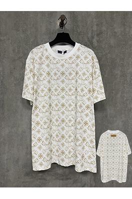 ルイヴィトン フルプリントロゴ丸首半袖Tシャツ