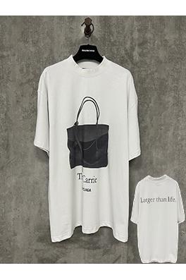 バレンシアガコピー 25ssバッグプリント半袖tシャツ