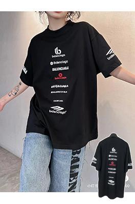 バレンシアガスーパーコピーマルチロゴデザイン 半袖Tシャツ