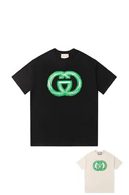 グッチ ダブルG グリーンプリントロゴ 半袖Tシャ