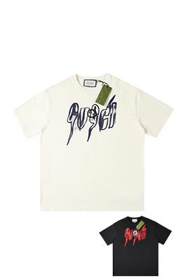 グッチ クラシック ブレードロゴ デザイン 半袖Tシャツ