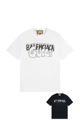 グッチXバレンシアガファッショントレンド 半袖Tシャツ