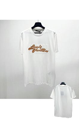 ルイヴィトン刺繍アルファベットロゴ 半袖Tシャツ