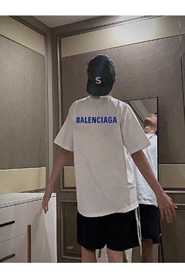 バレンシアガバイカラー ビッグロゴ 半袖Tシャツ