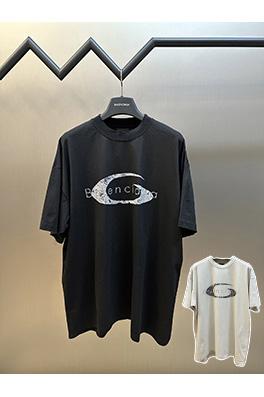 バレンシアガプリント半袖Tシャツ