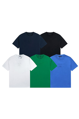 ルイヴィトン 新しい3Dエンボス半袖Tシャツ