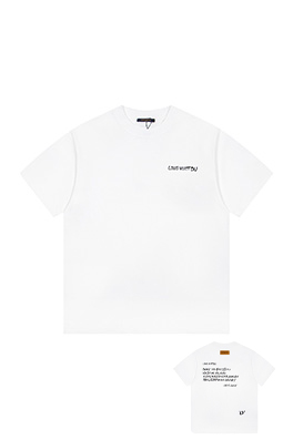 ルイヴィトン新作 ロゴプリントクルーネックTシャツ