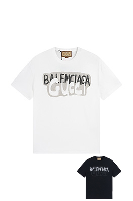 グッチXバレンシアガファッショントレンド 半袖Tシャツ