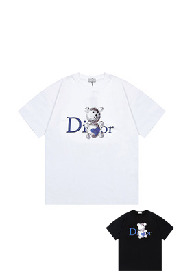 ディオールコピーCDロゴ 可愛らしいクマプリント 半袖Tシャツ