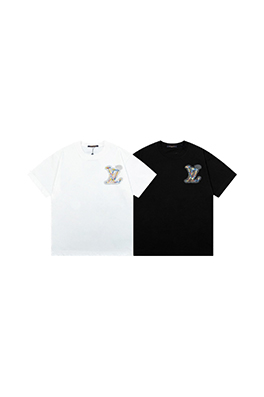 ルイヴィトンコピー手描き風 グラフィティ ロゴ プリント 半袖Tシャツ