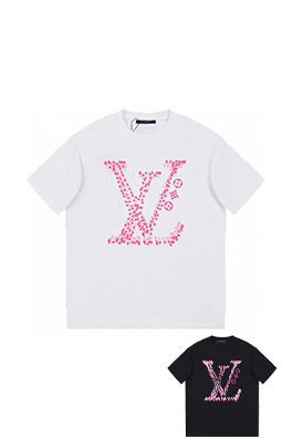 ルイヴィトン定番ロゴプリント デザイン メンズTシャツ