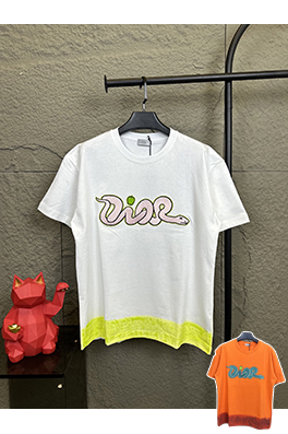 ディオールコピー金の蛇デザイン 幸運を呼ぶ 半袖Tシャツ