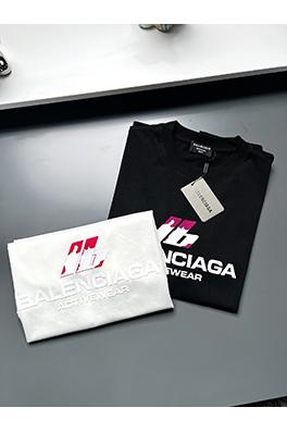 バレンシアガスーパーコピー新しいステッチプリントロゴ半袖Tシャツ