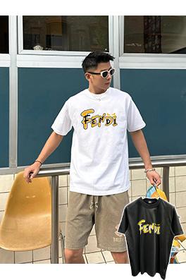フェンディ新しいプリント半袖Tシャツ
