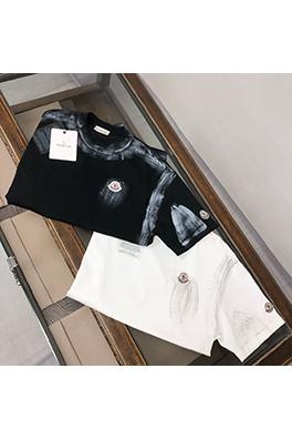 モンクレール新しい水洗いラウンドネック半袖Tシャツ