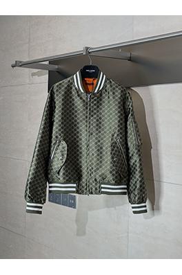 グッチコピーダブルGフルプリント長袖ジッパーパイロットジャケット