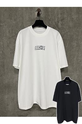 マルタンマルジェラ25ss新しいカレンダー透かし文字プリント半袖Tシャツ