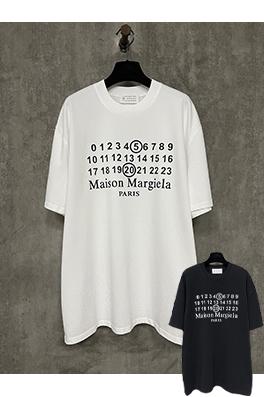マルタンマルジェラスーパーコピークラシック520アルファベットロゴプリント半袖Tシャツ