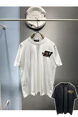 ルイヴィトン新しいロゴの刺繍Tシャツ