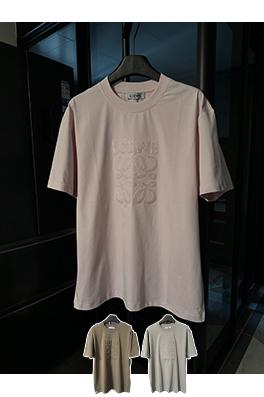 ロエベ公式サイト大きなロゴレーザーパッチ刺繍半袖シャツ