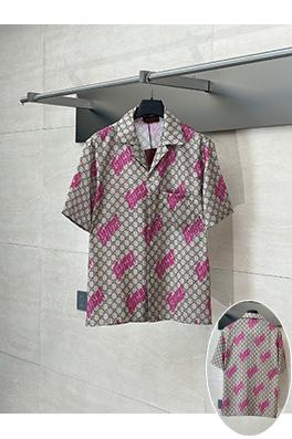 グッチ新しいニット襟半袖シャツ
