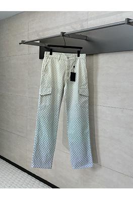 ルイヴィトン新しいDAMIERグラデーションチェック柄ジーンズ